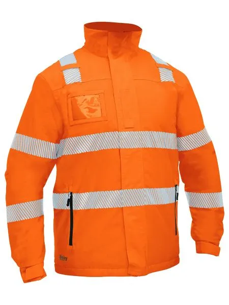 Bisley Taped Hi Vis Heated Jacket with Hood (BJ6842T)