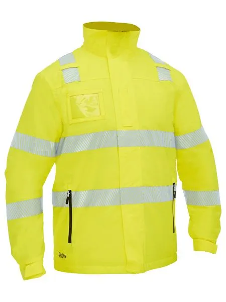 Bisley Taped Hi Vis Heated Jacket with Hood (BJ6842T)