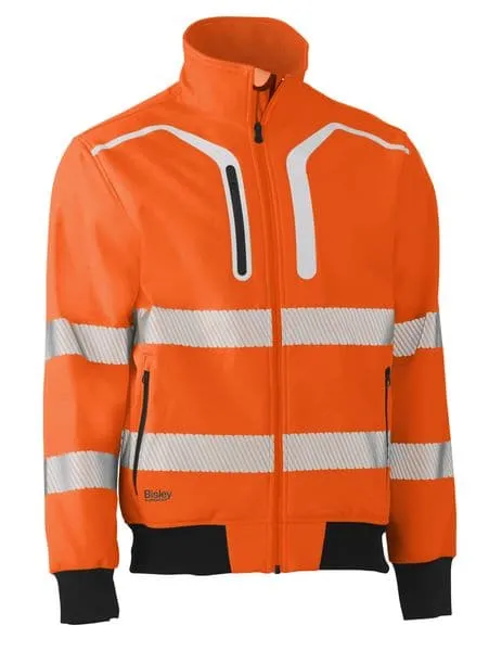 Bisley Taped Hi Vis Soft Shell Bomber Jacket (BJ6979T)