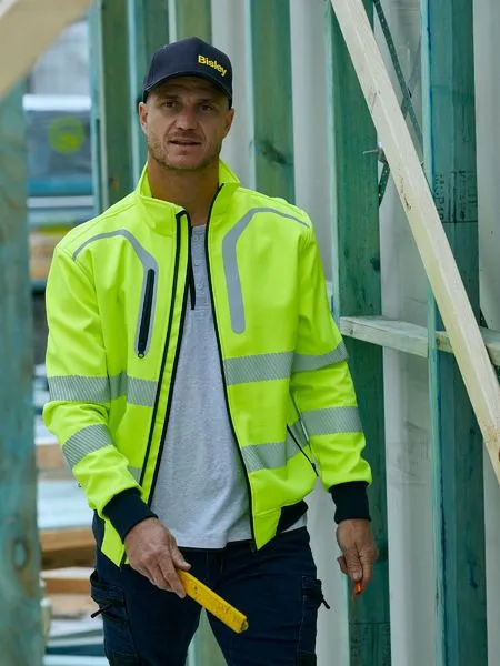 Bisley Taped Hi Vis Soft Shell Bomber Jacket (BJ6979T)