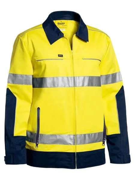 Bisley Taped Two Tone Hi Vis Drill Jacket with Liquid Repellent Finish (BJ6917T)