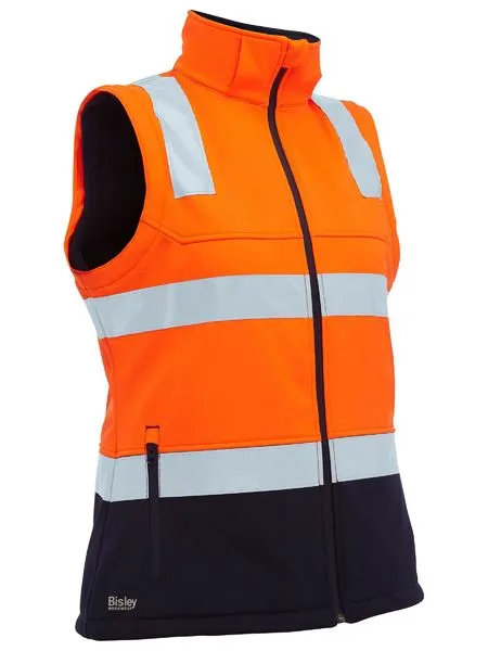 Bisley Womens Taped Two Tone Hi Vis 3 in 1 Soft Shell Jacket (BJL6078T)