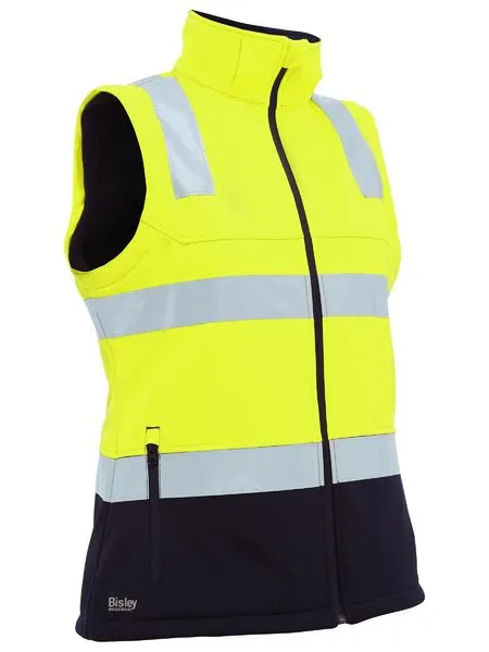 Bisley Womens Taped Two Tone Hi Vis 3 in 1 Soft Shell Jacket (BJL6078T)