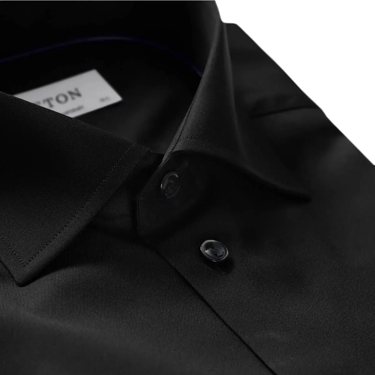 Black Signature Twill Contemporary Fit Shirt