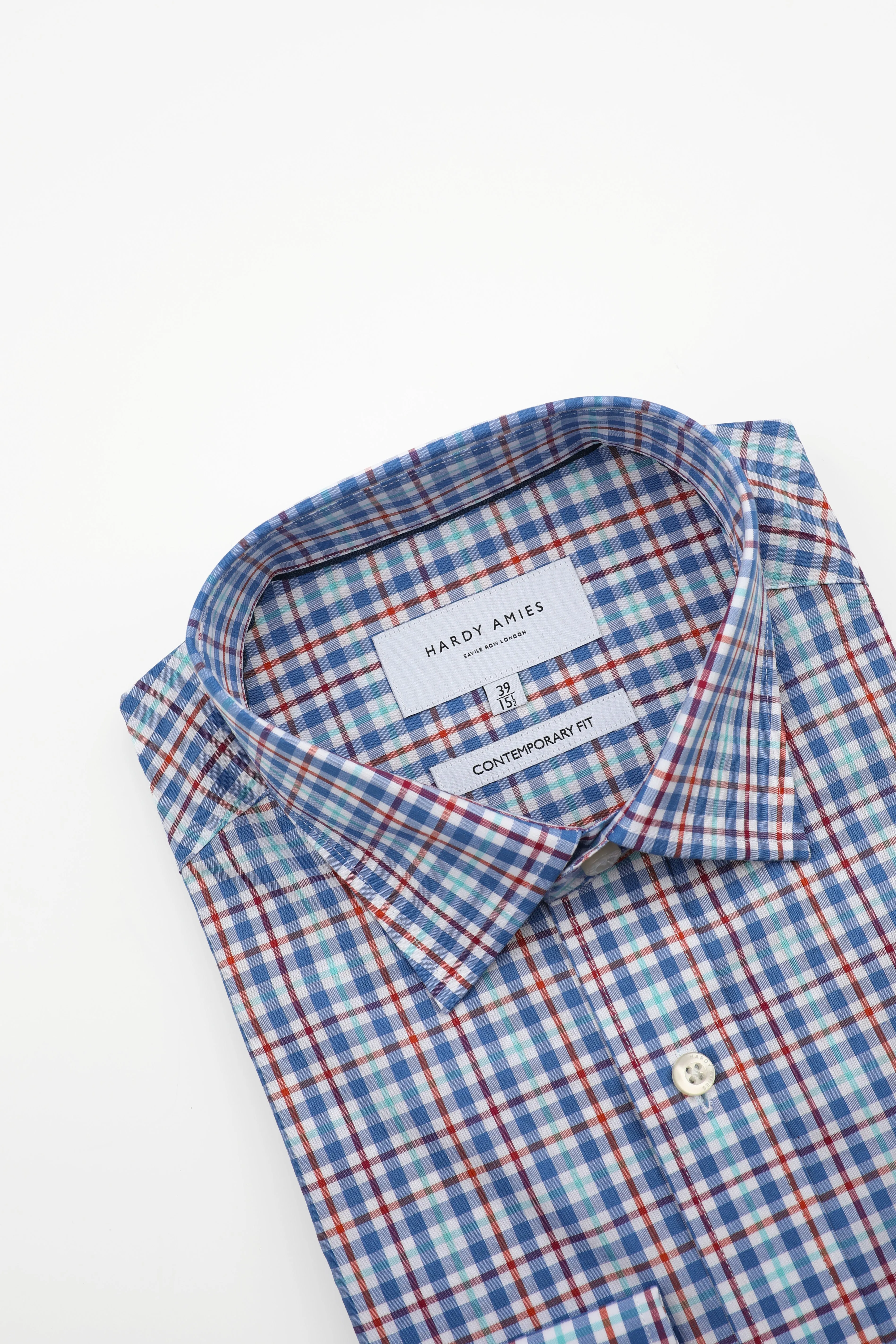 Blue Multi Check Shirt (Contemporary Fit)