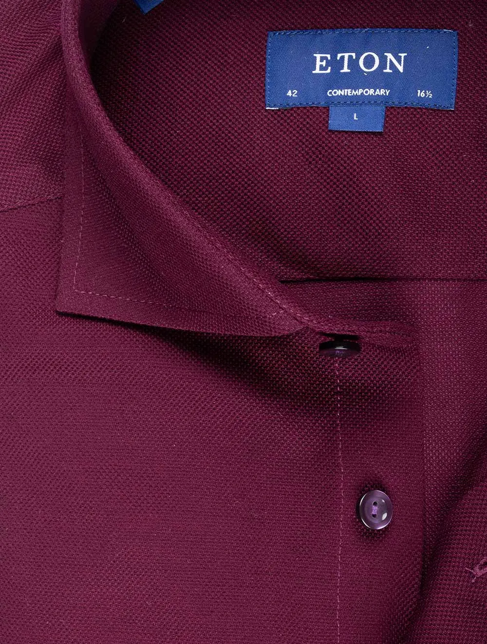 Burgundy Pique Contemporary Shirt