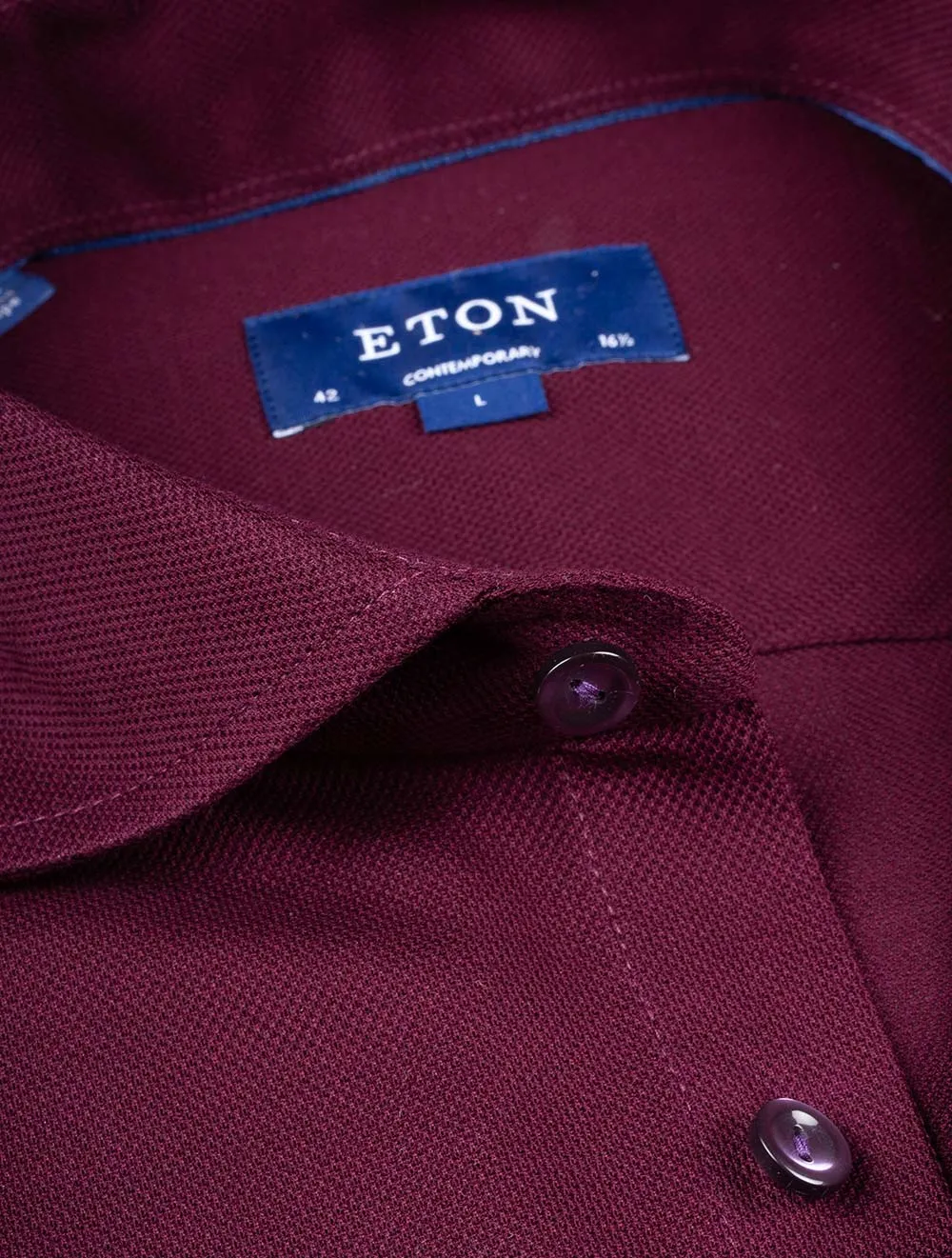 Burgundy Pique Contemporary Shirt