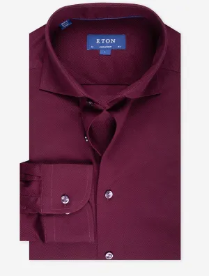 Burgundy Pique Contemporary Shirt