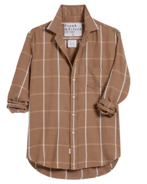 Camel and Cream Relaxed Button Up Shirt