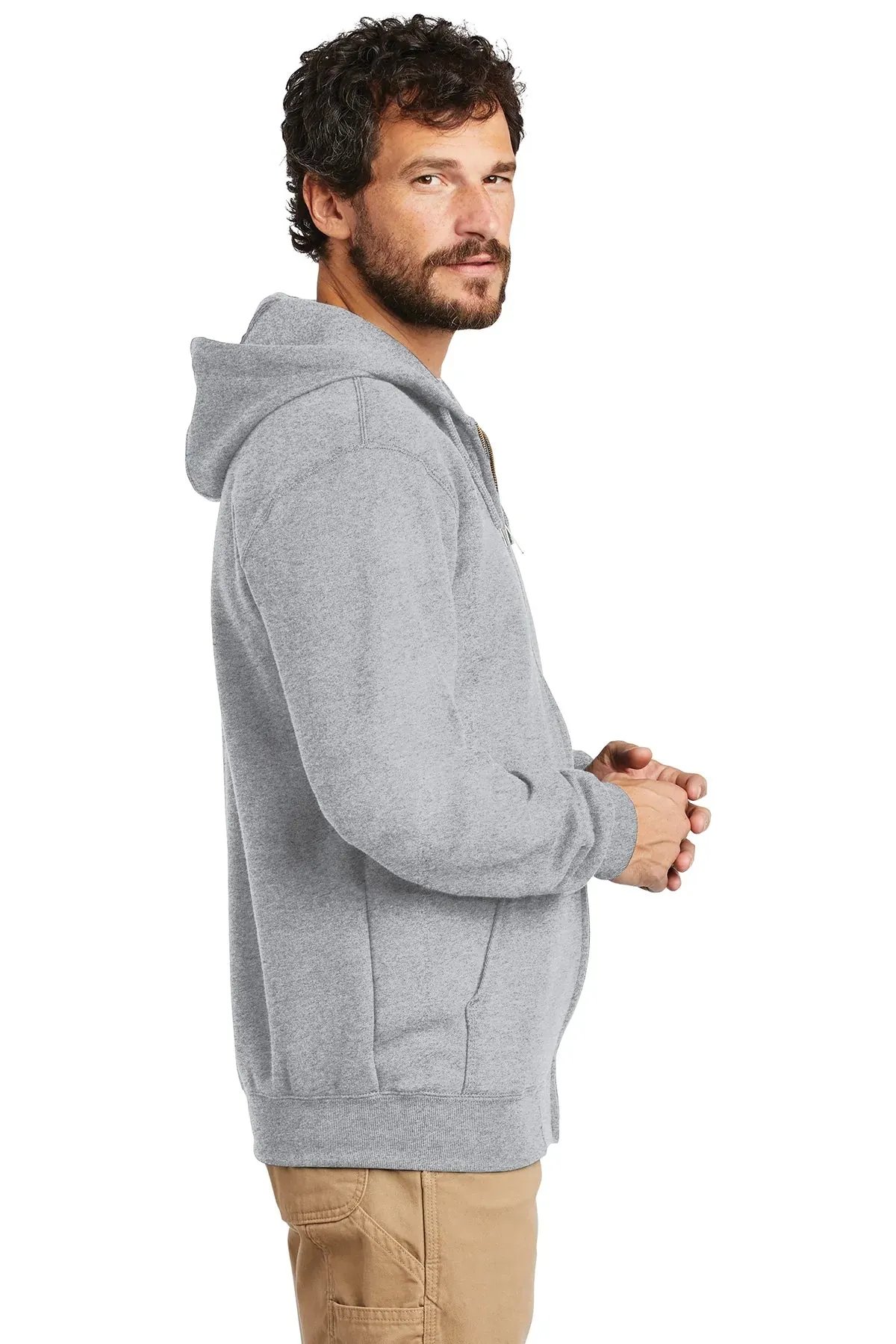 Carhartt Midweight Zip Up Hoodies, Heather Grey