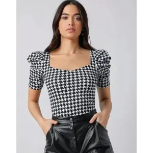 Classic Lycra Checked Tops for Women