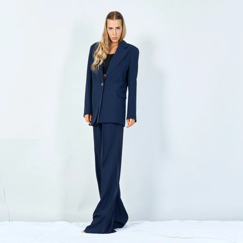 Classic tailored blazer and wide-leg pants set wholesale