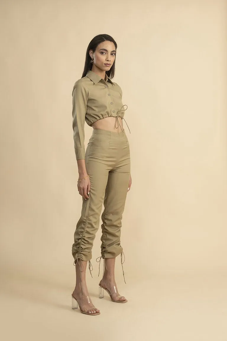 COMM CLassic Draw String Pants Beige