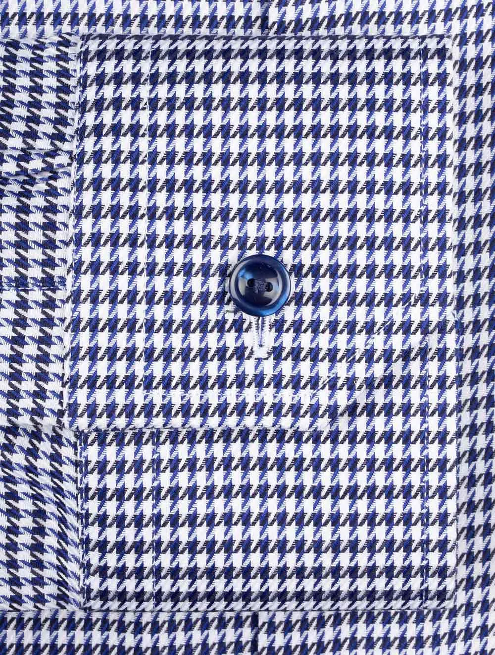 Contemporary Houndstooth Shirt Navy