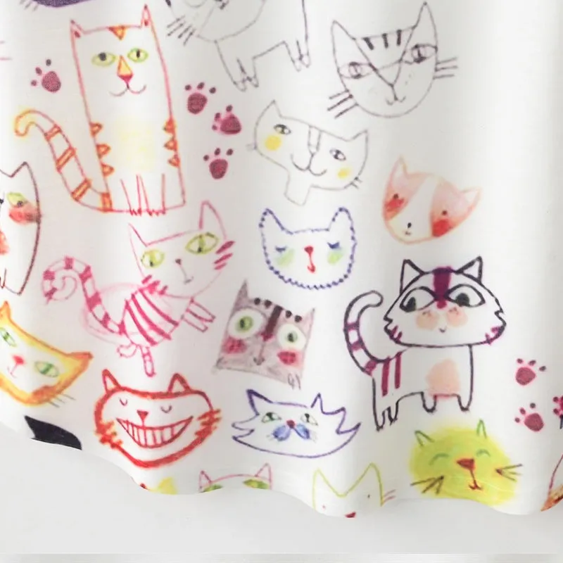 Doodle Cat Printed Tees