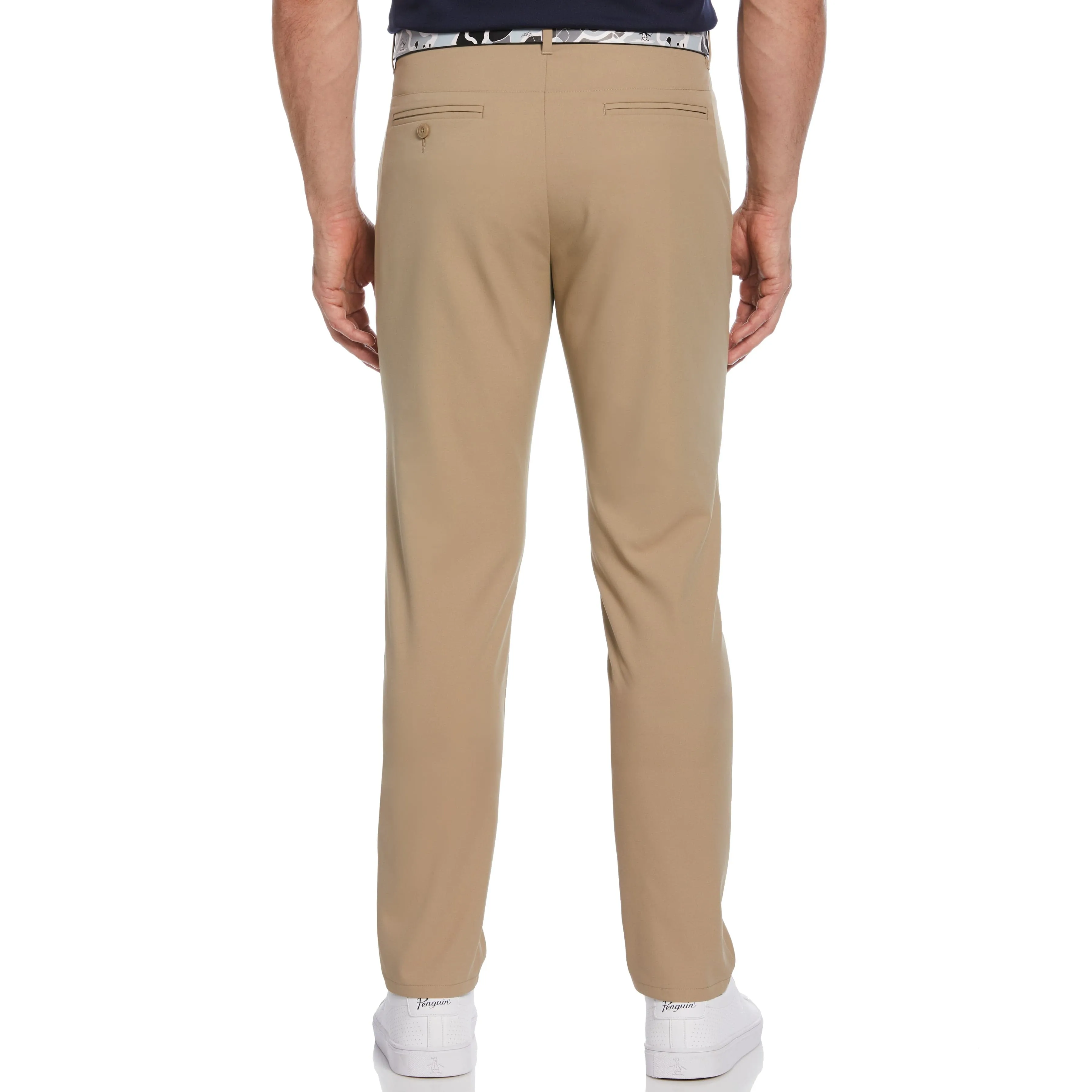 Flat Front Solid Golf Trousers