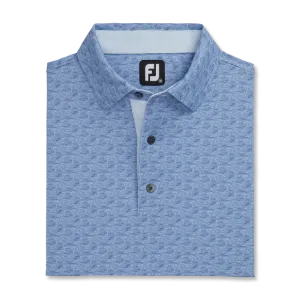 FootJoy Golf Course Doodle Stretch Pique Self Collar Polo