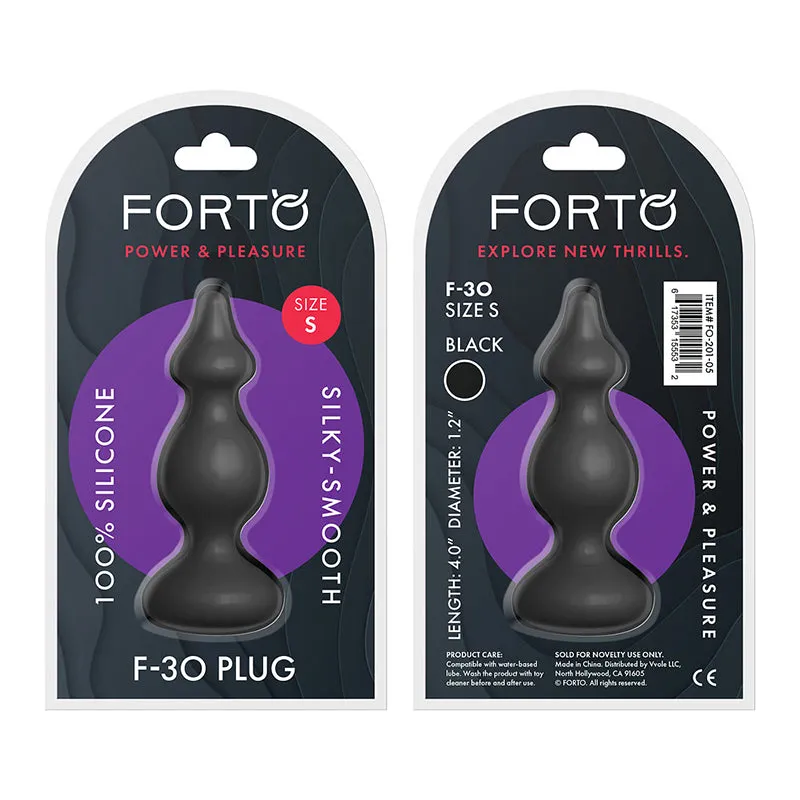 Forto F-30 Pointer Silicone Anal Plug Small Black