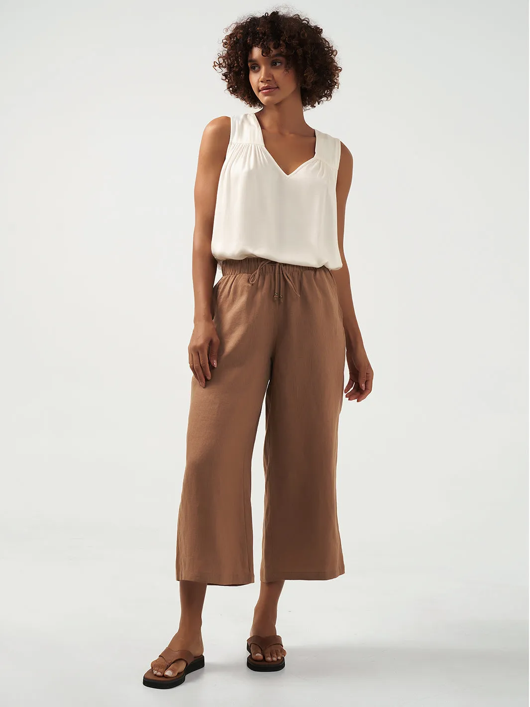 Gaia Linen Pants Desert Sand