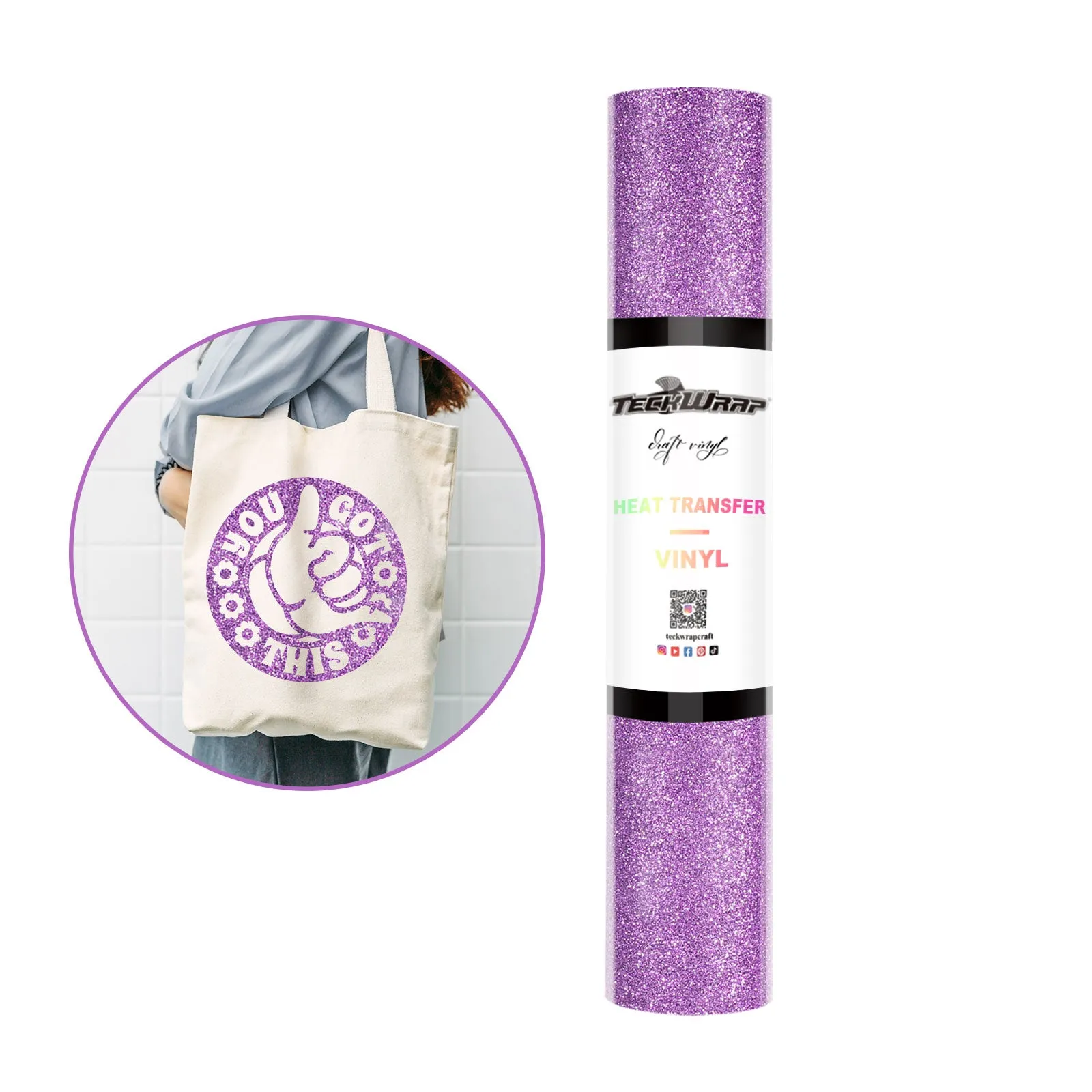 Glitter Heat Transfer Vinyl 5ft roll