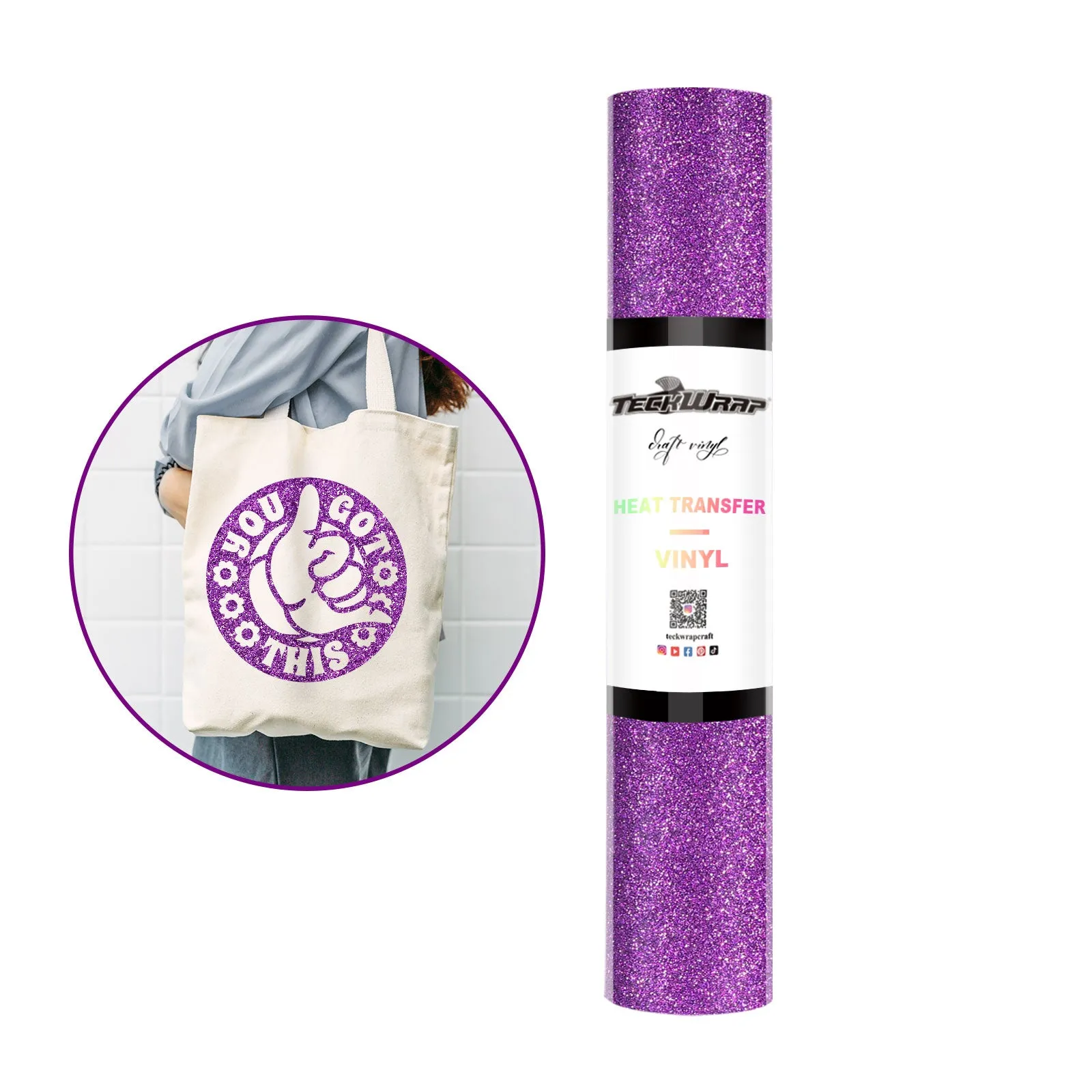 Glitter Heat Transfer Vinyl 5ft roll