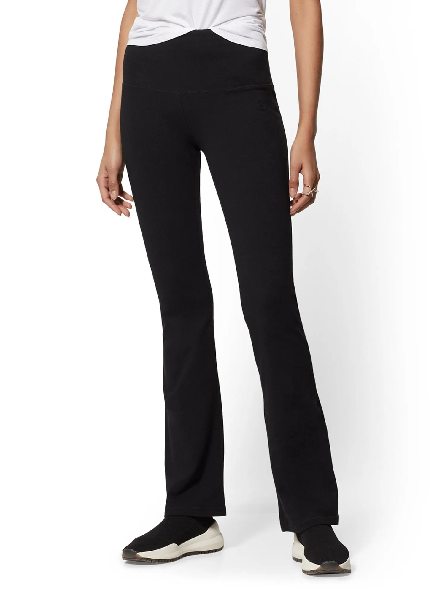 High-Waisted Black Bootcut Yoga Pant