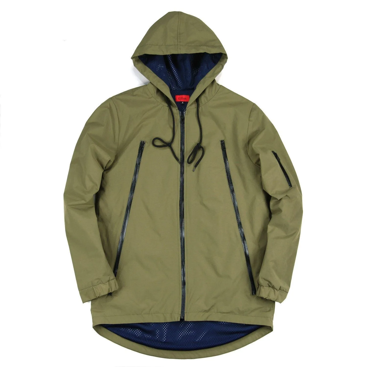 High Zip Tech Parka - Olive