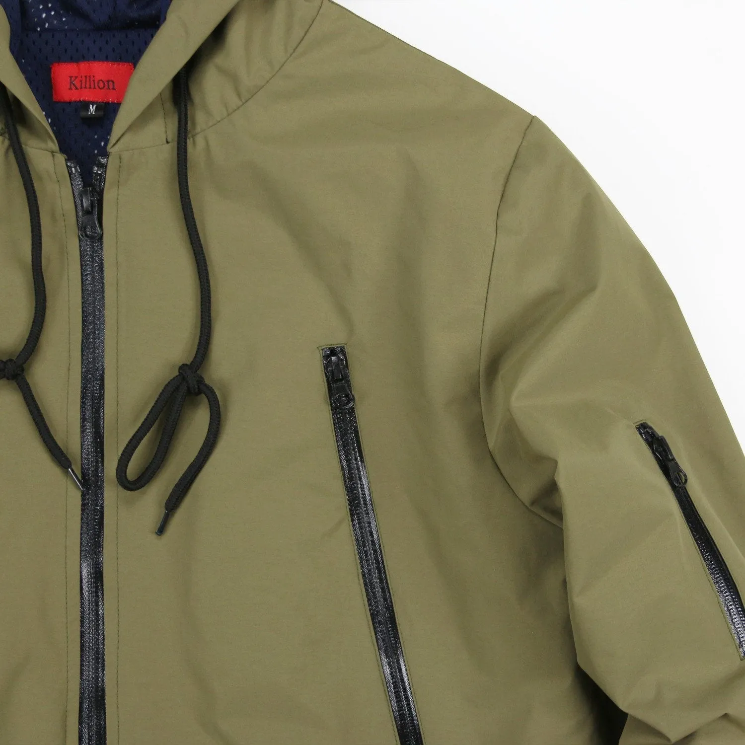 High Zip Tech Parka - Olive