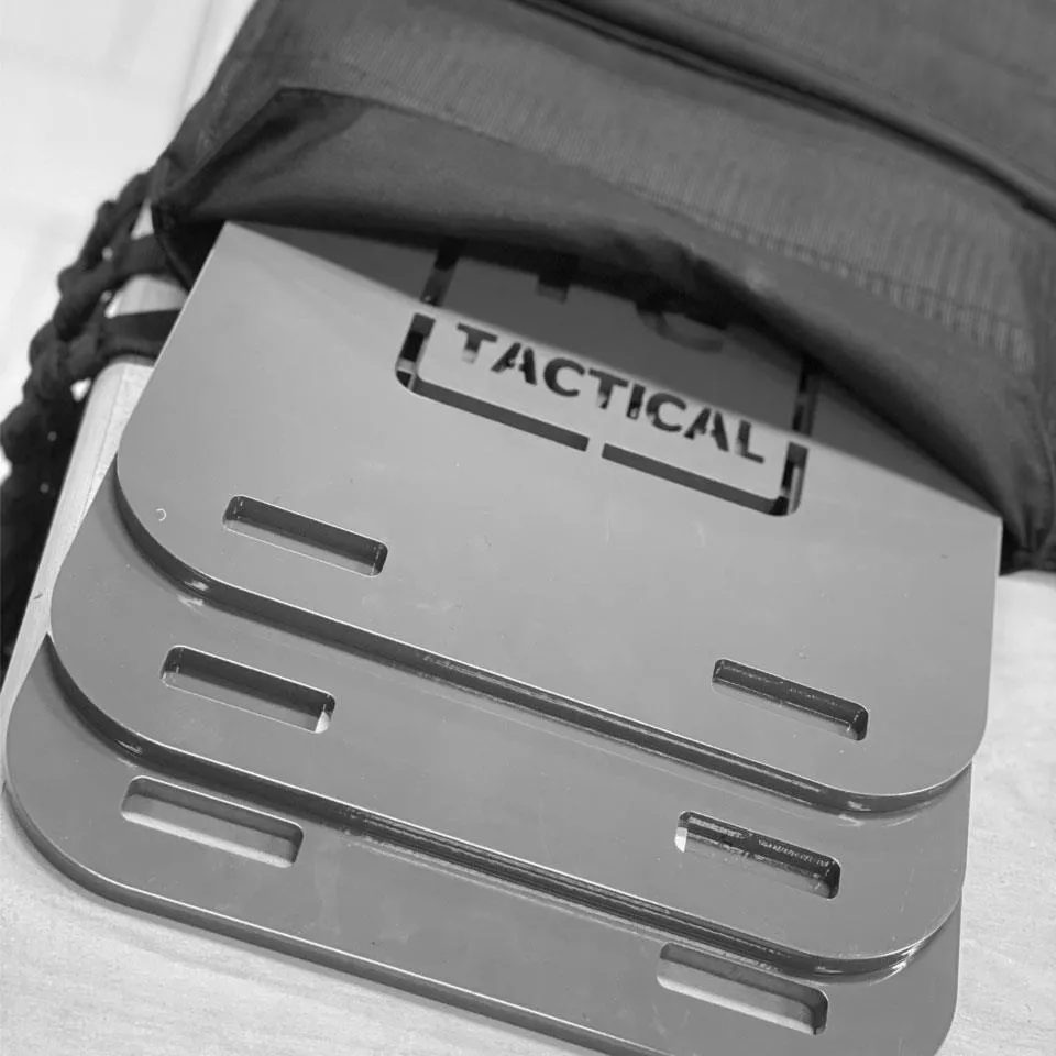 Iron Tactical Black steel weighted Plates 2x 5.2lb (Not for ballistic usage)