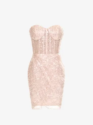 Isadora | Champagne Sheath Sweetheart Sequins Homecoming Dress