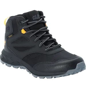 Jack Wolfskin Kids Woodland Waterproof Texapore Walking Boots - Black