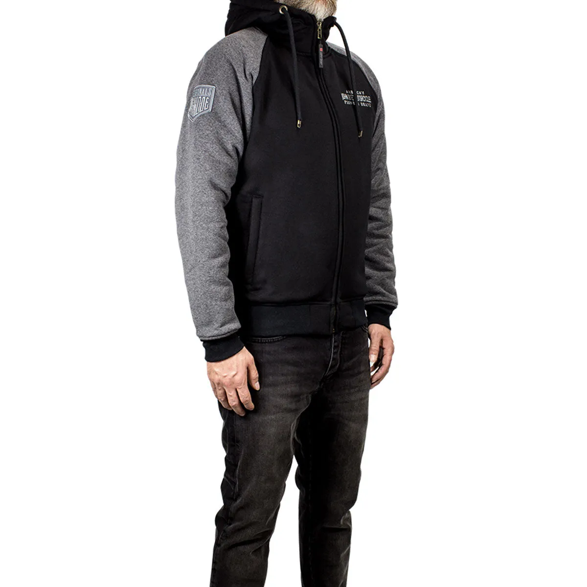 John Doe 2 Color Protective Hoodie With XTM Fiber Black / Grey