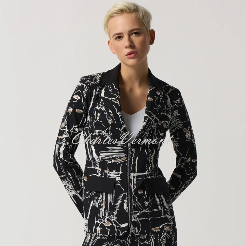 Joseph Ribkoff Face Print Blazer Jacket - Style 233013