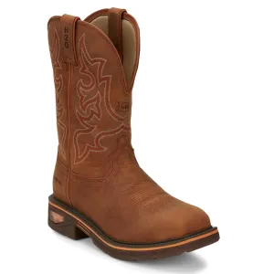 Justin Boots Work Men's Resistor Nano Comp Toe  Style CR4016 Color Russet