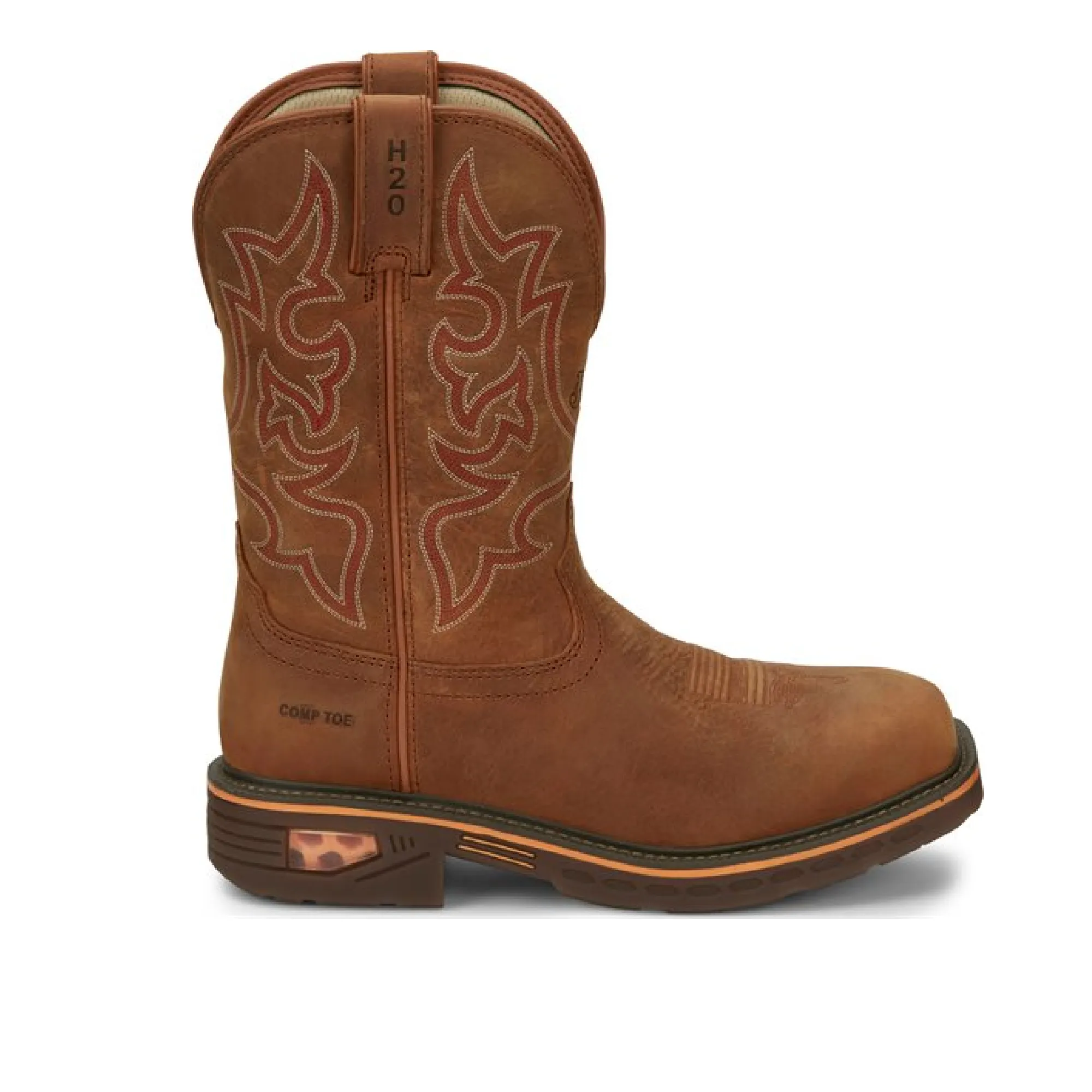 Justin Boots Work Men's Resistor Nano Comp Toe  Style CR4016 Color Russet