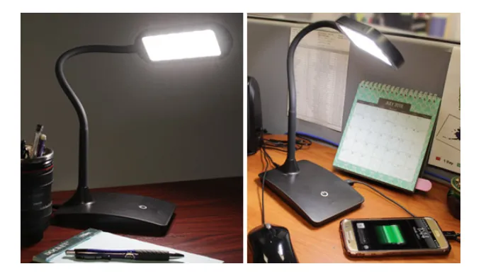 LED Flexible Desk Lamp with USB Charger - Ships Same/Next Day!