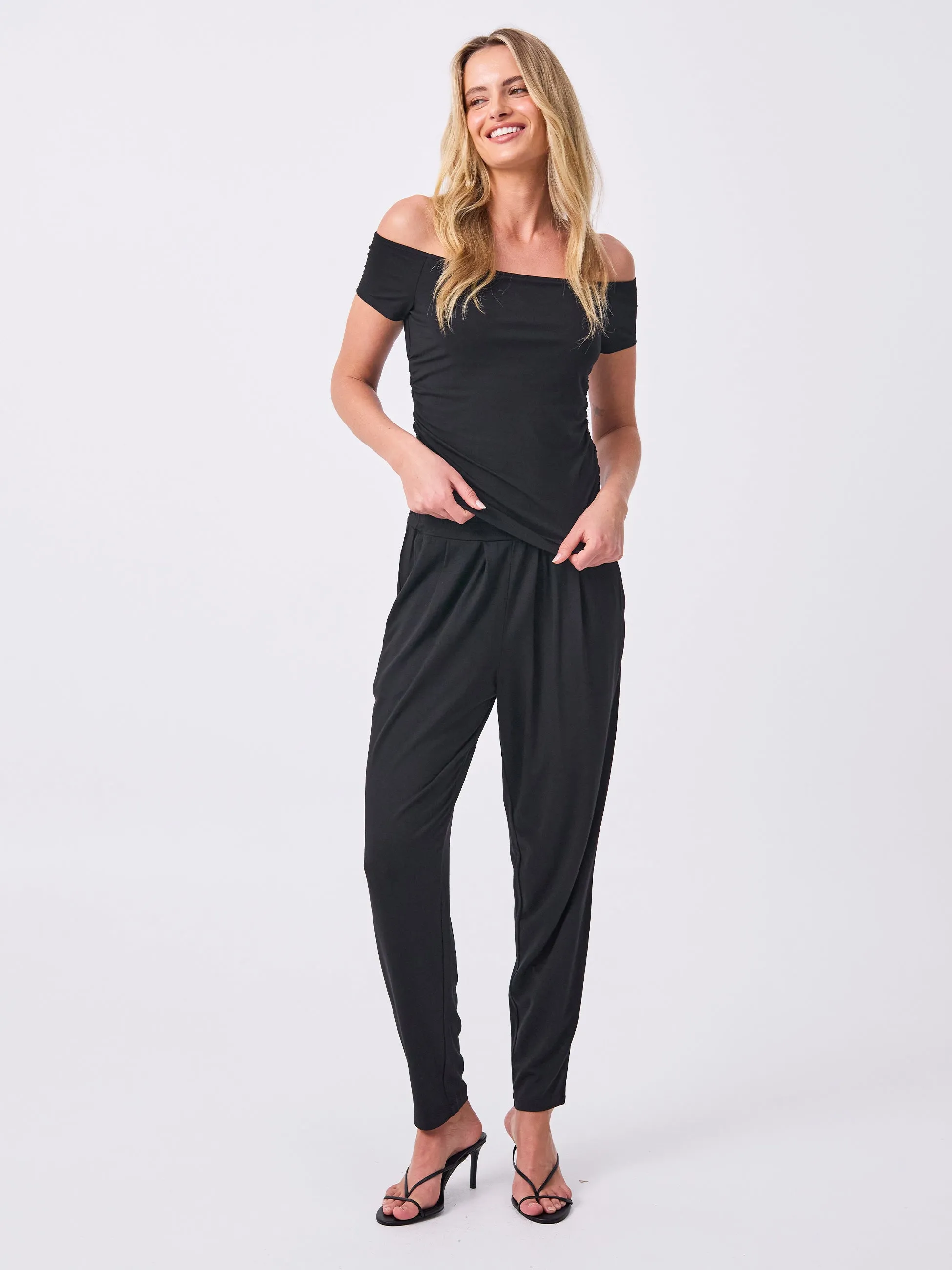 Lounge Slim Leg Pant - Black