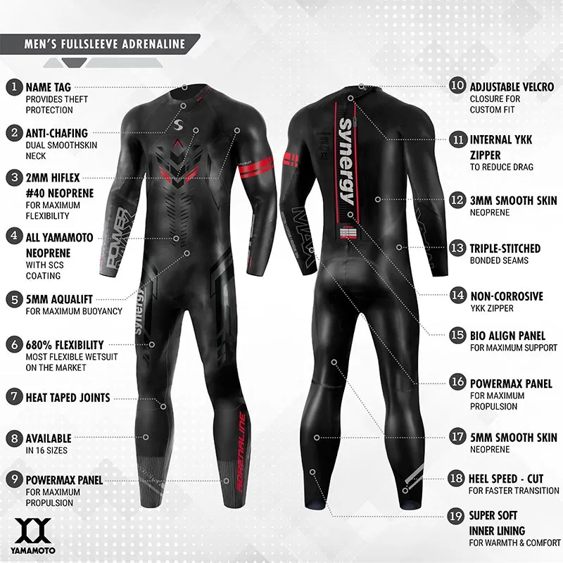 Men's Adrenaline Fullsleeve Triathlon Wetsuit