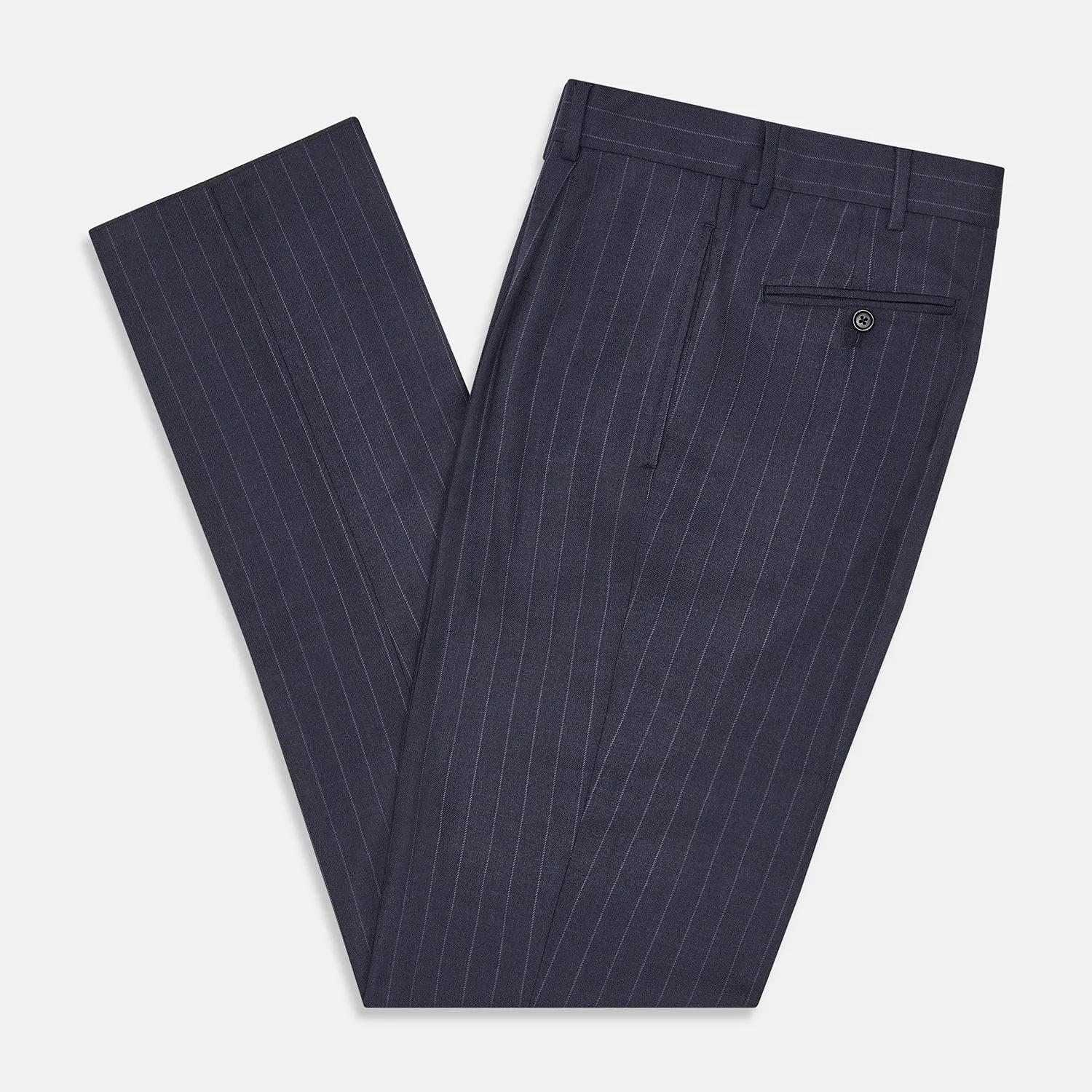 Navy Pinstripe Arthur Trousers