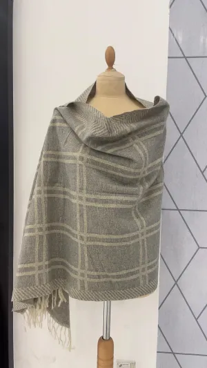 Nurja Light Grey Wool Scarf