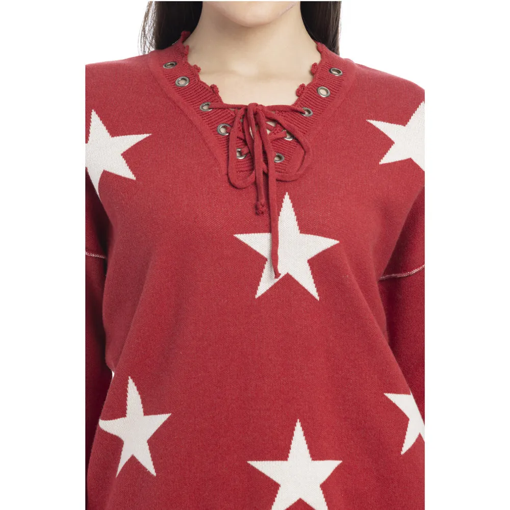 Paige Stars Frilled Hem Sweater