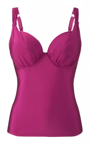 Panache Halle Tankini Top, Cranberry