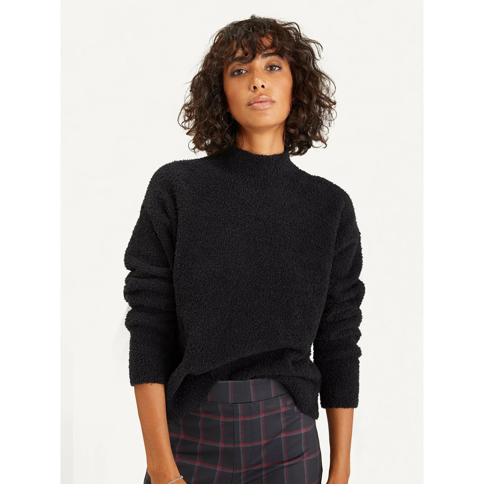 Plush Mock Neck Sweater