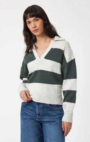 POLO PULLOVER SWEATER IN URBAN CHIC STRIPE