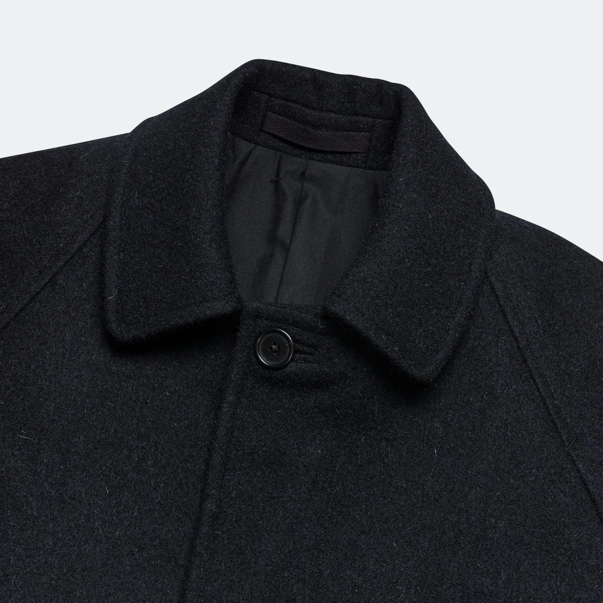 Raglan Coat - Heavy Wool Melton Midnight