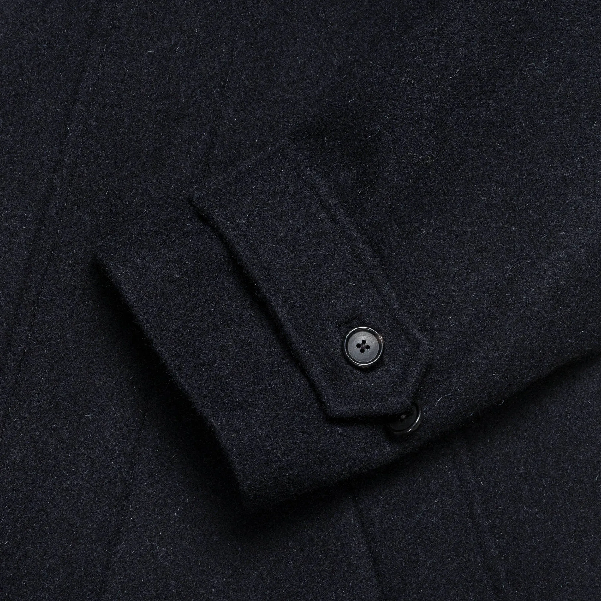 Raglan Coat - Heavy Wool Melton Midnight