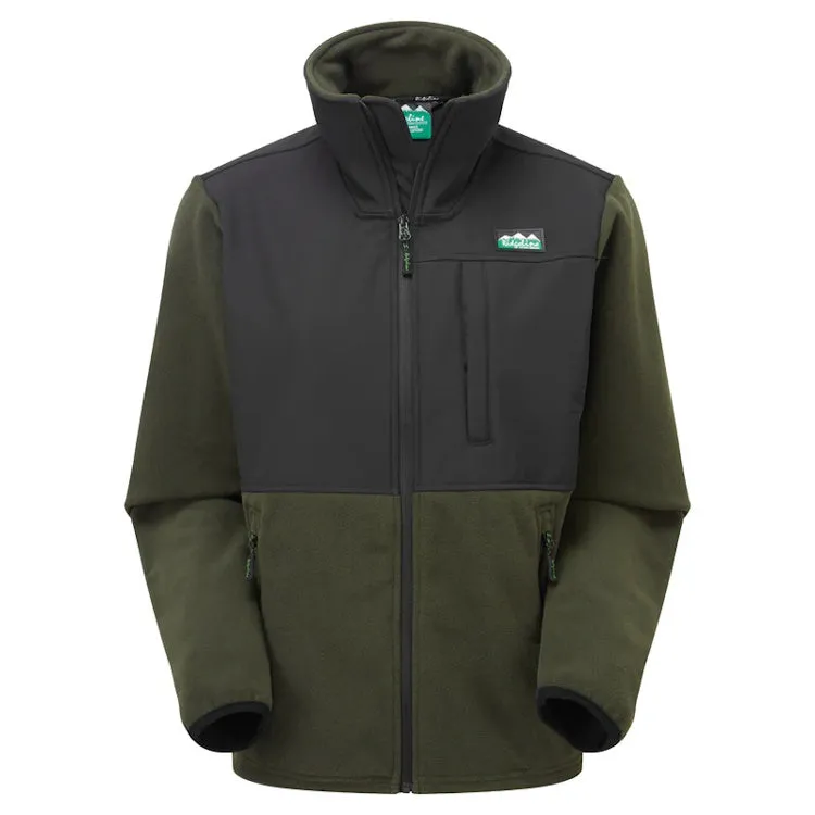 Ridgeline Ladies Hybrid Fleece Jacket - Olive/Black