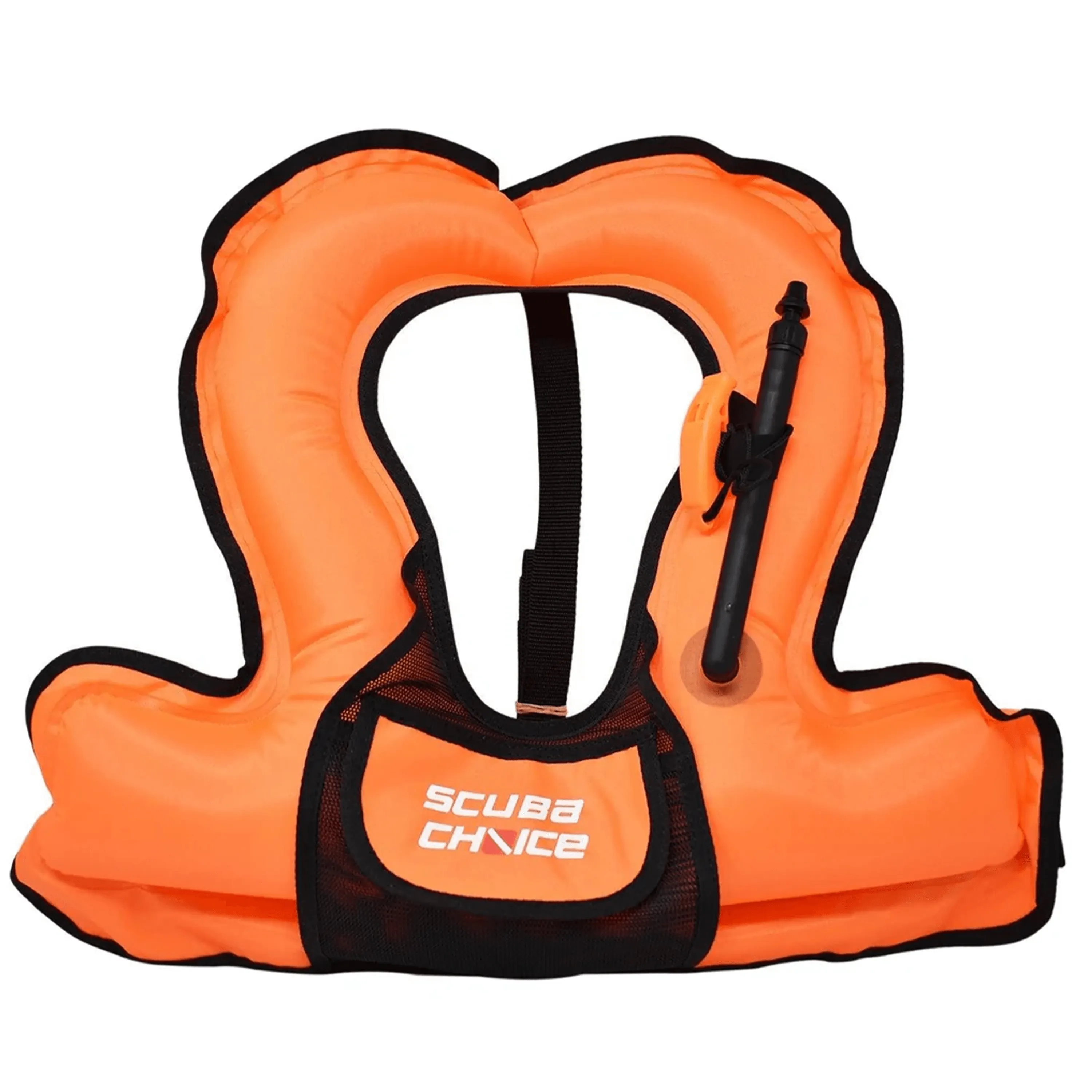 Scuba Choice Youth Kids Orange Snorkel Vest With Front Pocket & Whistle