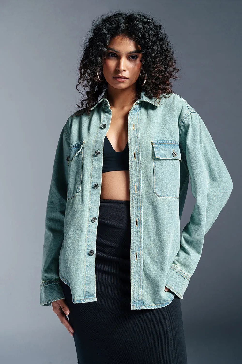 Serene Blue Women's Denim Jacket