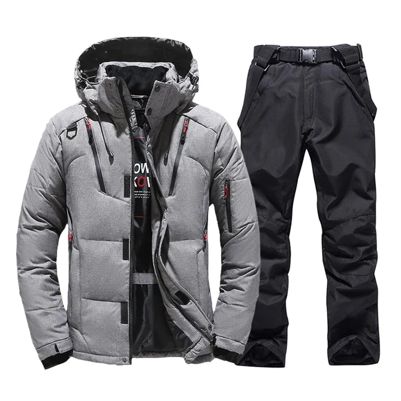 SKI KING  Men Ski Set Snowboard Windproof Waterproof Breathable  Suit Winter Suit Jacket   Outdoor Warmth Trousers